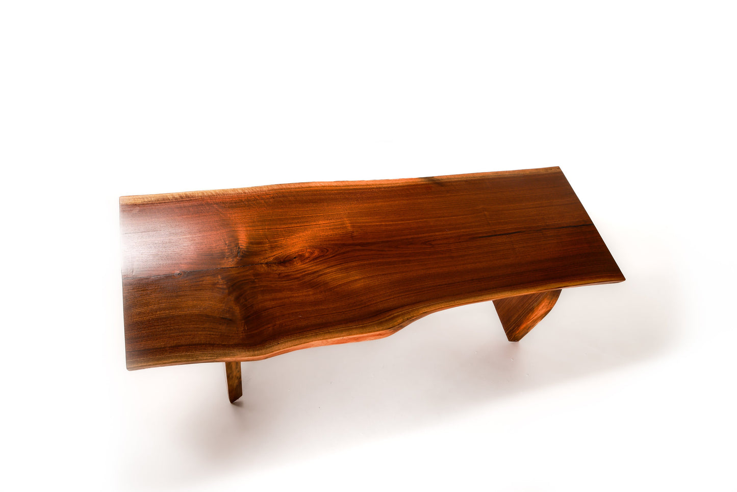 Live Edge Black Walnut Coffee Table l Single Slab Wood #1